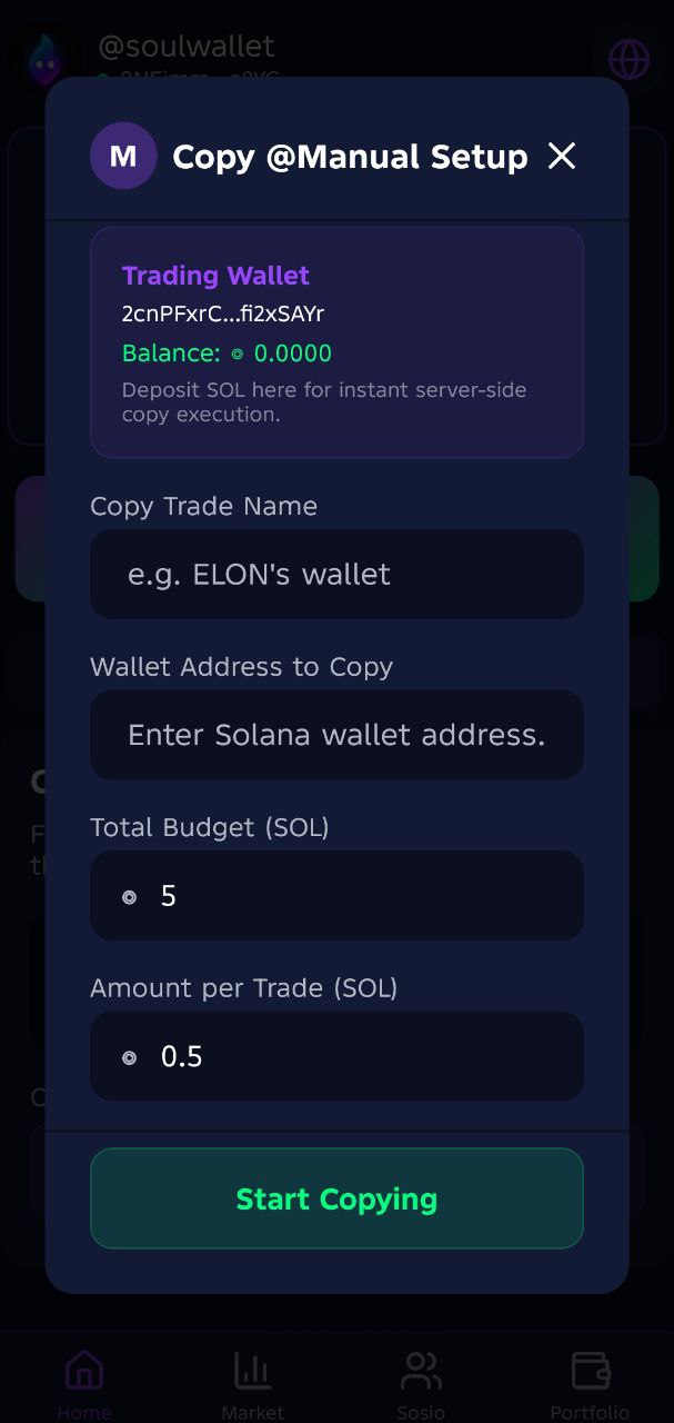 SoulWallet Copy Trading
